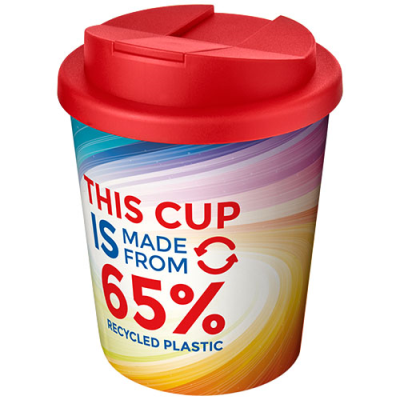 Picture of BRITE-AMERICANO ESPRESSO ECO 250 ML SPILL-PROOF THERMAL INSULATED TUMBLER in Red.