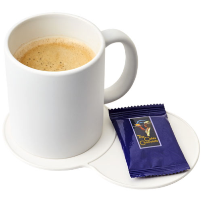 Picture of SIDEKICK PLASTIC COASTER in White Solid