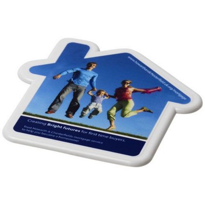 Picture of CAIT HOUSE-SHAPED COASTER in White Solid