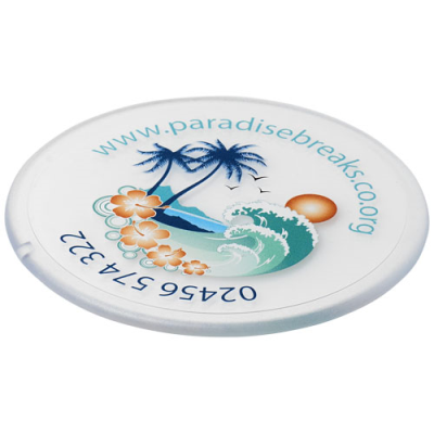 Picture of RENZO ROUND PLASTIC COASTER in Clear Transparent Clear Transparent