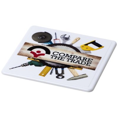 Picture of RENZO SQUARE PLASTIC COASTER in White