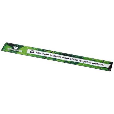 Picture of TERRAN 30 CM RULER FROM 100% RECYCLED PLASTIC in Solid Black.