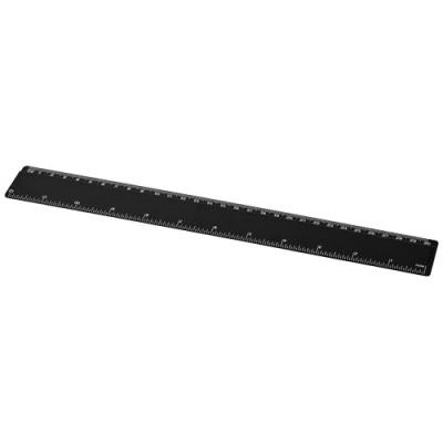 Picture of RENZO 30 CM PLASTIC RULER in Solid Black.