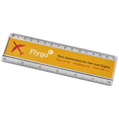 Picture of ELLISON 15 CM PLASTIC RULER with Paper Insert in Transparent Clear Transparent
