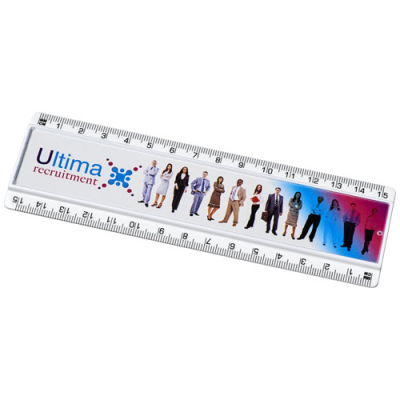 Picture of ELLISON 15 CM PLASTIC RULER with Paper Insert in White Solid