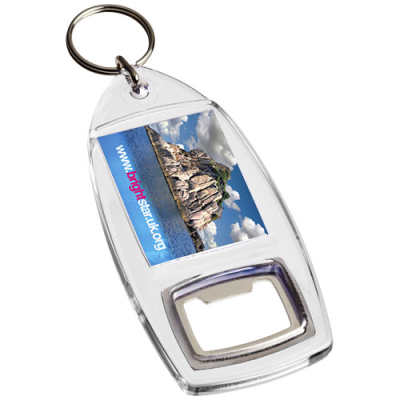 Picture of JIBE R1 BOTTLE OPENER KEYRING CHAIN in Clear Transparent Clear Transparent.