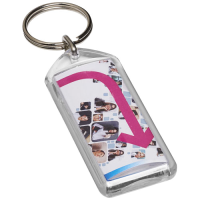 Picture of STEIN F1 REOPENABLE KEYRING CHAIN in Clear Transparent Clear Transparent.