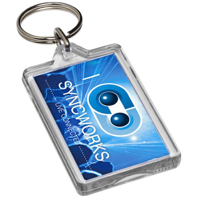 Picture of LUKEN G1 REOPENABLE KEYRING CHAIN in Clear Transparent Clear Transparent.