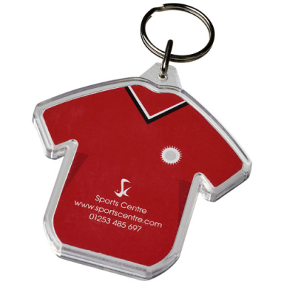 Picture of COMBO T-SHIRT-SHAPED KEYRING CHAIN in Clear Transparent Clear Transparent.