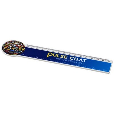 Picture of LOKI 15 CM CIRCLE-SHAPED PLASTIC RULER in White Solid