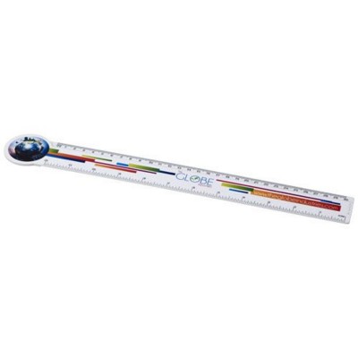 Picture of LOKI 30 CM CIRCLE-SHAPED PLASTIC RULER in White Solid