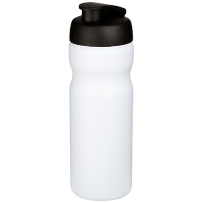 Picture of BASELINE® PLUS 650 ML FLIP LID SPORTS BOTTLE in White & Solid Black.