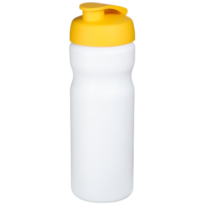 Picture of BASELINE® PLUS 650 ML FLIP LID SPORTS BOTTLE in White & Yellow.