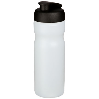 Picture of BASELINE® PLUS 650 ML FLIP LID SPORTS BOTTLE in Clear Transparent & Solid Black.