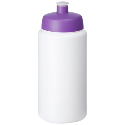 Picture of BASELINE® PLUS GRIP 500 ML SPORTS LID SPORTS BOTTLE in White & Purple.