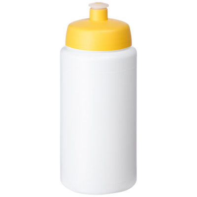 Picture of BASELINE® PLUS GRIP 500 ML SPORTS LID SPORTS BOTTLE in White & Yellow.