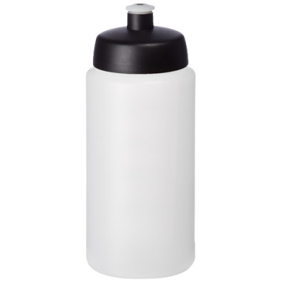 Picture of BASELINE® PLUS GRIP 500 ML SPORTS LID SPORTS BOTTLE in Clear Transparent & Solid Black.