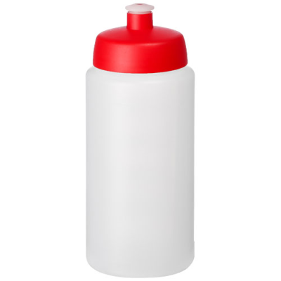 Picture of BASELINE® PLUS GRIP 500 ML SPORTS LID SPORTS BOTTLE in Clear Transparent & Red.