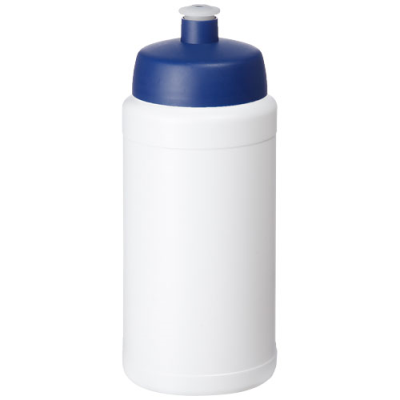 Picture of BASELINE® PLUS 500 ML BOTTLE with Sports Lid in White & Blue.