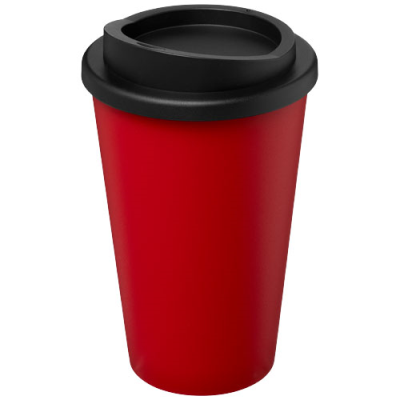 Picture of AMERICANO® RECYCLED 350 ML THERMAL INSULATED TUMBLER in Red & Solid Black.