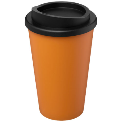 Picture of AMERICANO® RECYCLED 350 ML THERMAL INSULATED TUMBLER in Orange & Solid Black.