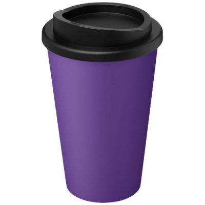 Picture of AMERICANO® RECYCLED 350 ML THERMAL INSULATED TUMBLER in Purple & Solid Black.