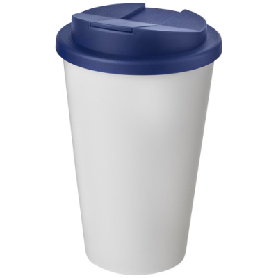 Picture of AMERICANO® 350 ML TUMBLER with Spill-Proof Lid in White & Blue.