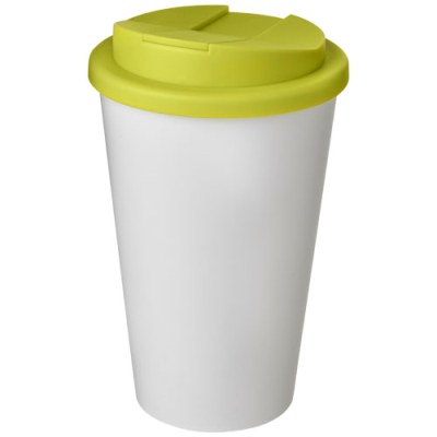 Picture of AMERICANO® 350 ML TUMBLER with Spill-Proof Lid in White & Lime.