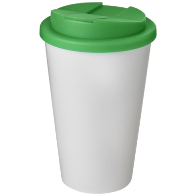 Picture of AMERICANO® 350 ML TUMBLER with Spill-Proof Lid in White & Green.