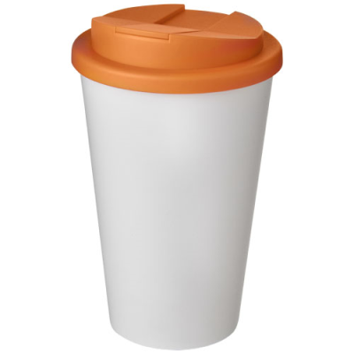 Picture of AMERICANO® 350 ML TUMBLER with Spill-Proof Lid in White & Orange