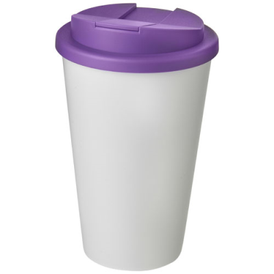 Picture of AMERICANO® 350 ML TUMBLER with Spill-Proof Lid in White & Purple.