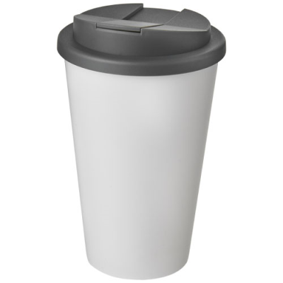 Picture of AMERICANO® 350 ML TUMBLER with Spill-Proof Lid in White & Grey.