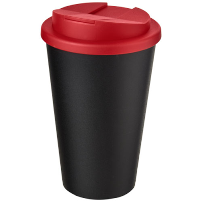 Picture of AMERICANO® 350 ML TUMBLER with Spill-Proof Lid in Solid Black & Red