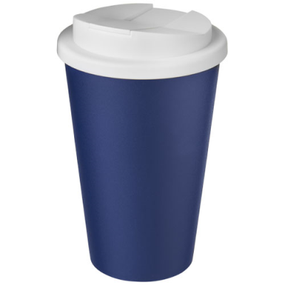 Picture of AMERICANO® 350 ML TUMBLER with Spill-Proof Lid in Blue & White.