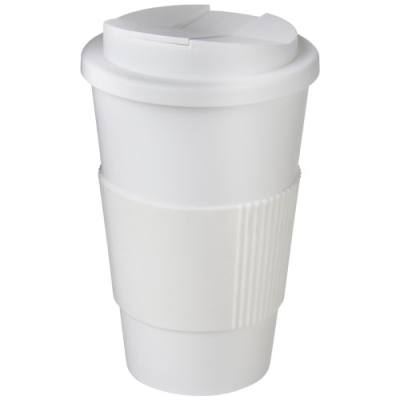Picture of AMERICANO® 350 ML TUMBLER with Grip & Spill-Proof Lid in White