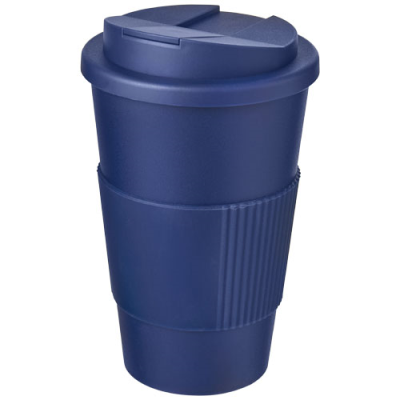 Picture of AMERICANO® 350 ML TUMBLER with Grip & Spill-Proof Lid in Blue.