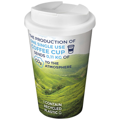 Picture of BRITE-AMERICANO® 350 ML TUMBLER with Spill-Proof Lid in White.