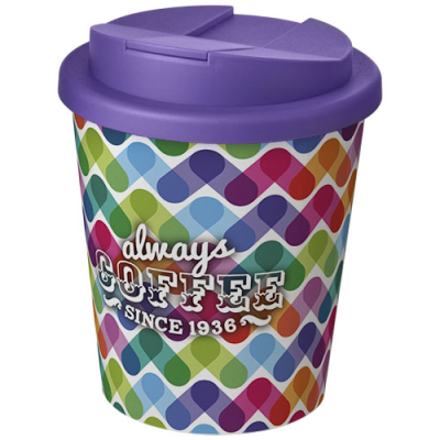 Picture of BRITE-AMERICANO® ESPRESSO 250 ML TUMBLER with Spill-Proof Lid in White & Purple