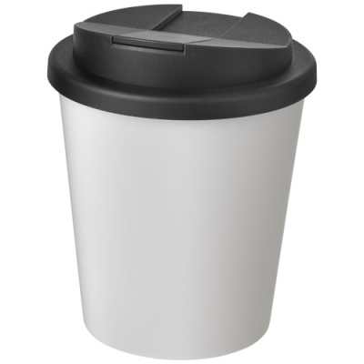 Picture of AMERICANO® ESPRESSO 250 ML TUMBLER with Spill-Proof Lid in White & Solid Black.