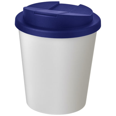 Picture of AMERICANO® ESPRESSO 250 ML TUMBLER with Spill-Proof Lid in White & Blue.