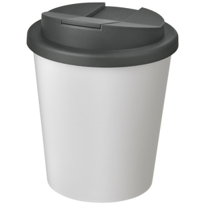 Picture of AMERICANO® ESPRESSO 250 ML TUMBLER with Spill-Proof Lid in White & Grey.