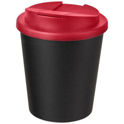Picture of AMERICANO® ESPRESSO 250 ML TUMBLER with Spill-Proof Lid in Solid Black & Red.