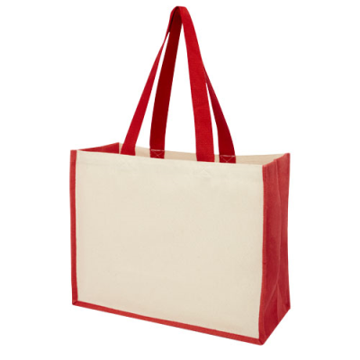 Picture of VARAI 320 G & M² CANVAS AND JUTE SHOPPER TOTE BAG 23L in Red