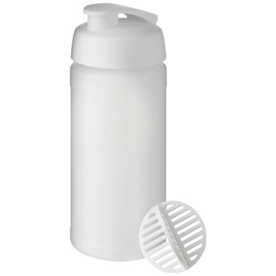 Picture of BASELINE PLUS 500 ML SHAKER BOTTLE in White & Frosted Clear Transparent.