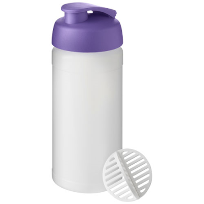 Picture of BASELINE PLUS 500 ML SHAKER BOTTLE in Purple & Frosted Clear Transparent.