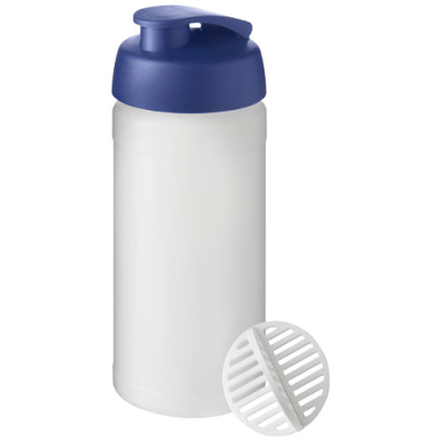 Picture of BASELINE PLUS 500 ML SHAKER BOTTLE in Blue & Frosted Clear Transparent.