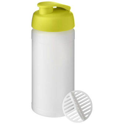 Picture of BASELINE PLUS 500 ML SHAKER BOTTLE in Lime & Frosted Clear Transparent