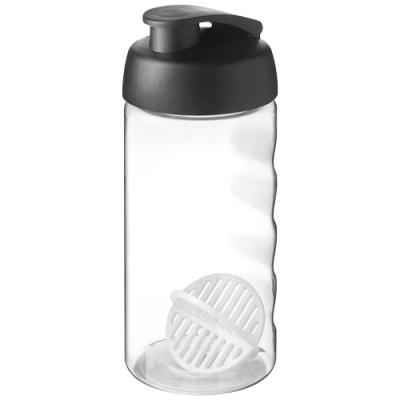 Picture of H2O ACTIVE® BOP 500 ML SHAKER BOTTLE in Solid Black & Clear Transparent