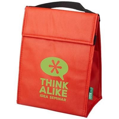 Picture of TRIANGULAR NON-WOVEN LUNCH COOL BAG in Red