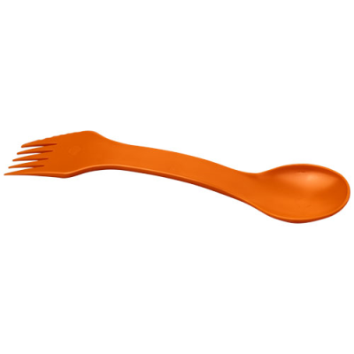 Picture of EPSY 3-IN-1 SPOON, FORK, AND KNIFE in Orange.